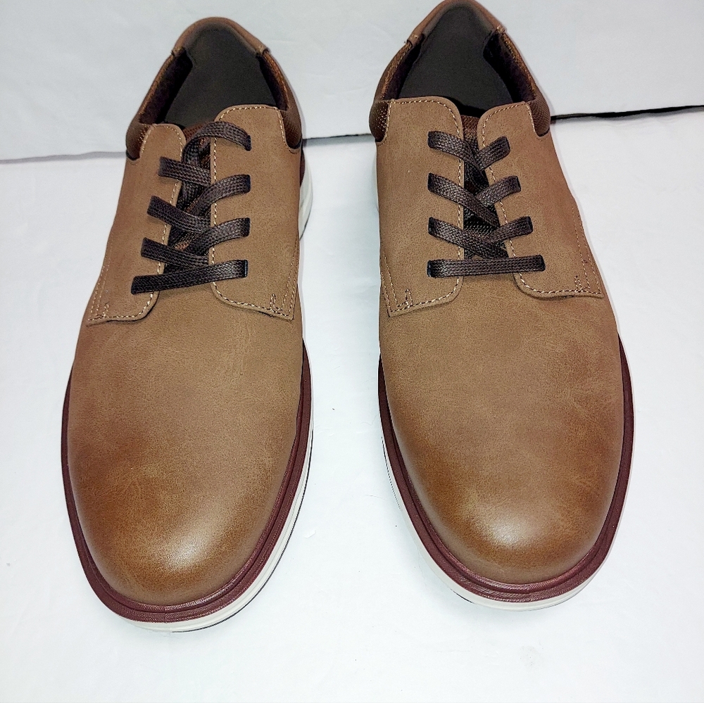 Lands End Men's Shoes Size 10.5 Brown Lace Up Casual Comfort Style CE20188MT